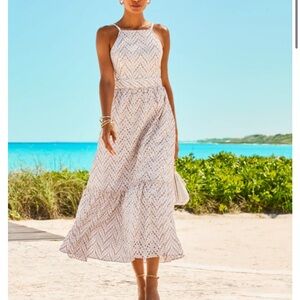 Lilly Pulitzer | Dresses | Lilly Pulitzer Charlese Eyelet Halter Maxi Dress  | Poshmark